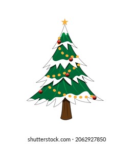 christmas tree on white background concept holiday
