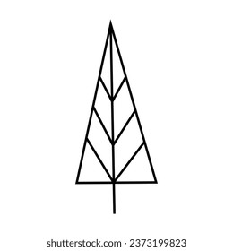 Christmas tree on white background