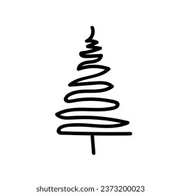 Christmas tree on white background