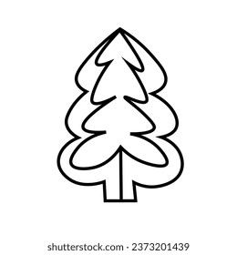 Christmas tree on white background