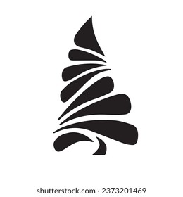 Christmas tree on white background