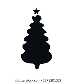 Christmas tree on white background