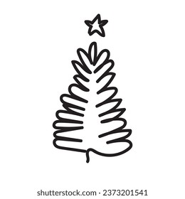 Weihnachtsbaum auf weißem Hintergrund