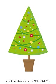 Christmas tree on white background