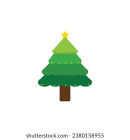 Weihnachtsbaum auf weißem Hintergrund