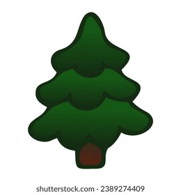 Christmas tree on white background vector