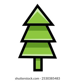 Christmas tree on white background