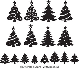 Christmas Tree On White Background