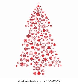 Christmas tree on a white background