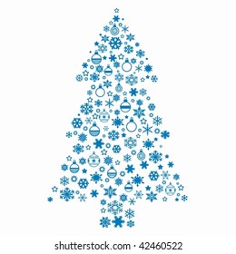 Christmas tree on a white background