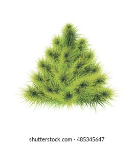 Christmas tree on a white background vector illustration