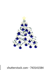 Christmas tree on a white background