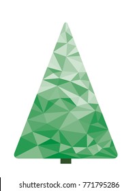 Christmas Tree on white background. Vector illustration