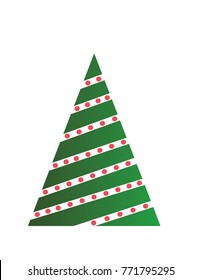 Christmas Tree on white background. Vector illustration