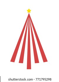 Christmas Tree on white background. Vector illustration