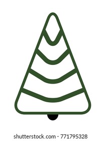 Christmas Tree on white background. Vector illustration