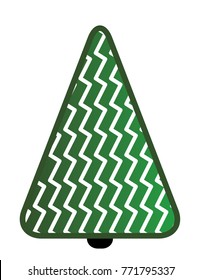 Weihnachtsbaum auf weißem Hintergrund. Vektorgrafik