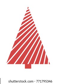 Christmas Tree on white background. Vector illustration