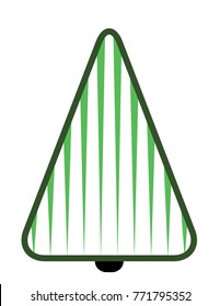 Christmas Tree on white background. Vector illustration