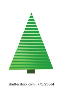 Christmas Tree on white background. Vector illustration