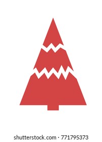 Christmas Tree on white background. Vector illustration