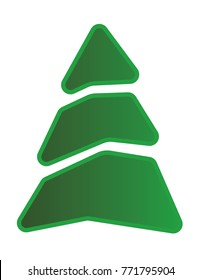 Christmas Tree on white background. Vector illustration