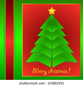 Christmas Tree Origami Stock Vector (Royalty Free) 155801951 | Shutterstock