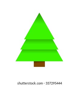 Christmas tree origami vector illustration