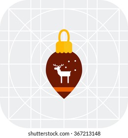 Christmas tree ornament icon