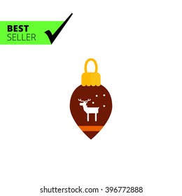 Christmas tree ornament icon