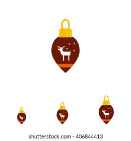 Christmas tree ornament icon