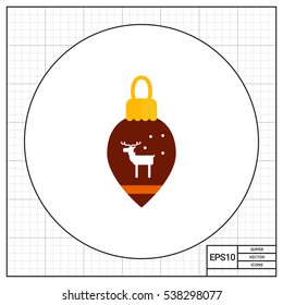 Christmas tree ornament icon