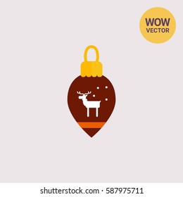 Christmas tree ornament icon