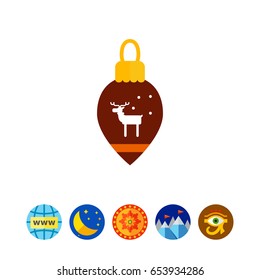 Christmas tree ornament icon