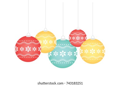 Christmas Tree Ornament Icon Vector Illustration

