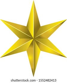 Christmas tree ornament. Star shape