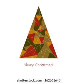 Christmas Tree Ornament of the triangles vector