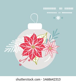 Christmas tree ornament vector illustration greeting card design. Scandinavian holiday season pastel minimalist style.