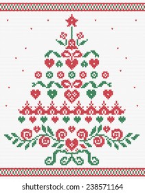 Ornamento de árbol de Navidad. Textura sin fisuras del vector