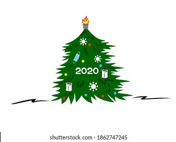 Christmas tree ornaments in 2020