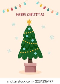 Árbol de Navidad con adornos de Navidad 