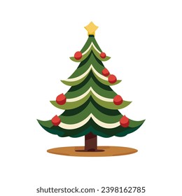 Christmas tree with ornaments decorations