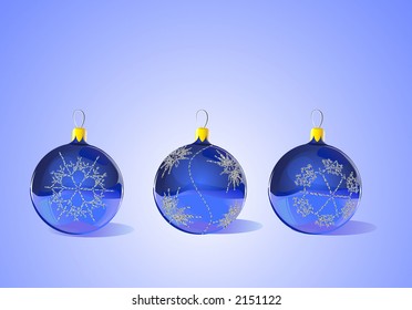 Christmas Tree Ornaments - each item is separate and scalable - ready for Christmas, winter, or seasonal promotions.