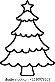 a Christmas Tree outline droing