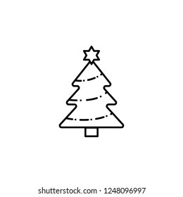 christmas tree outline icon, can be used for web and mobile design. Vector icon