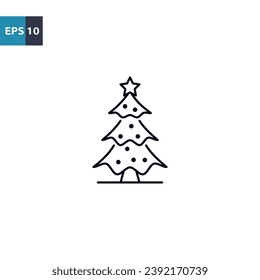 Weihnachtsbaumumriss - Vektorgrafik