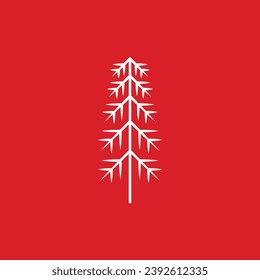 Christmas tree outline icons. vector graphics.