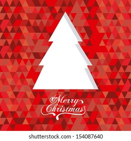 christmas tree over abstract background vector illustration