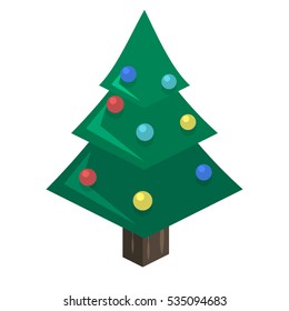 christmas tree over blue background vector illustration