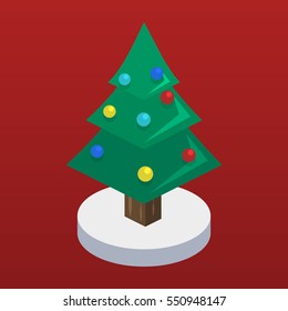 christmas tree over blue background vector illustration